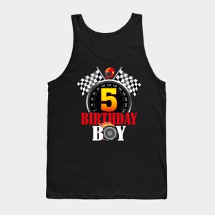 Kids 5th Birthday Racing Car Driver Tank Top